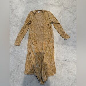 LuLaRoe Tan Long Sleeve Cardigan Dress